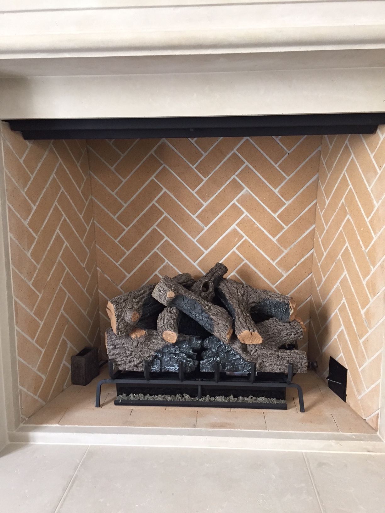 Herringbone Brick Pattern Fireplace I Am Chris